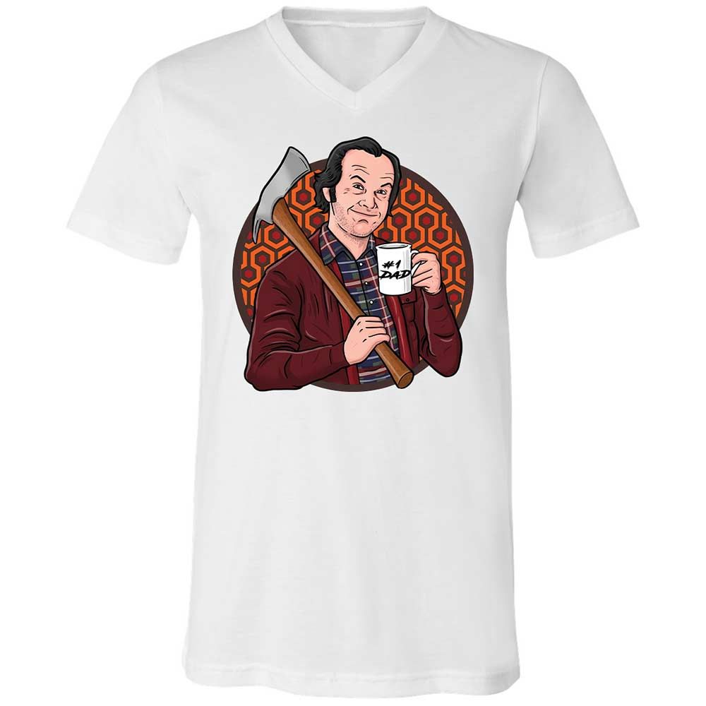 Unisex V-Neck T-Shirt - 2KUF5HJ1 - White - 1