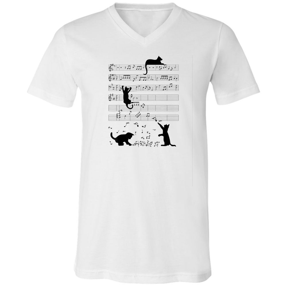 Unisex V-Neck T-Shirt - LDRDN5AP - White - 1