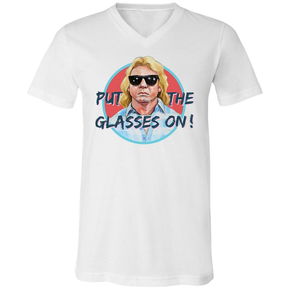 Unisex V-Neck T-Shirt - KWAY1NN6 - White - 1