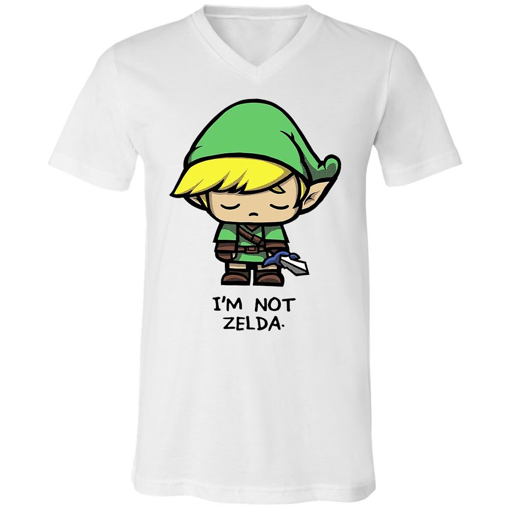 Unisex V-Neck T-Shirt - DCHZTKJP - White - 1