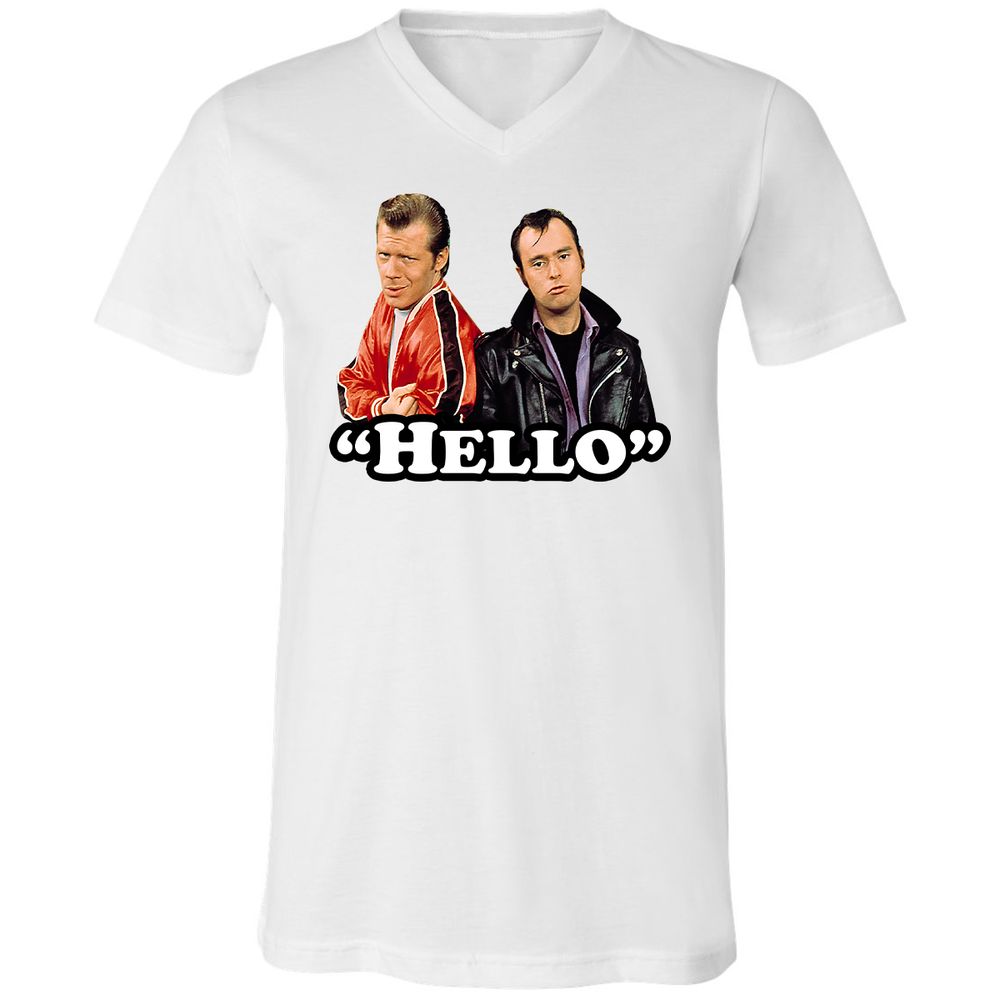 Unisex V-Neck T-Shirt - UYP9J2RM - White - 1