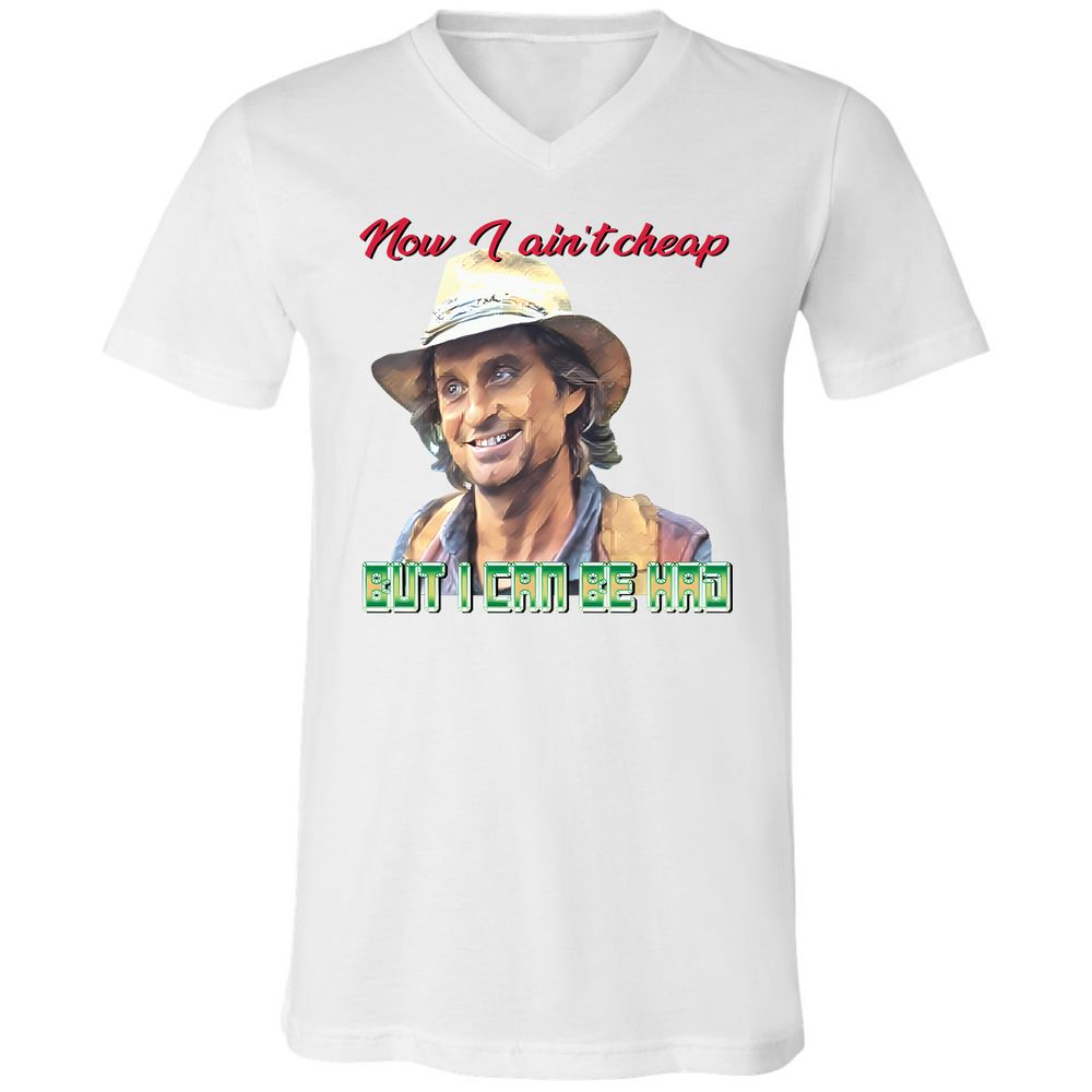 Unisex V-Neck T-Shirt - H1Q4PPPY - White - 1