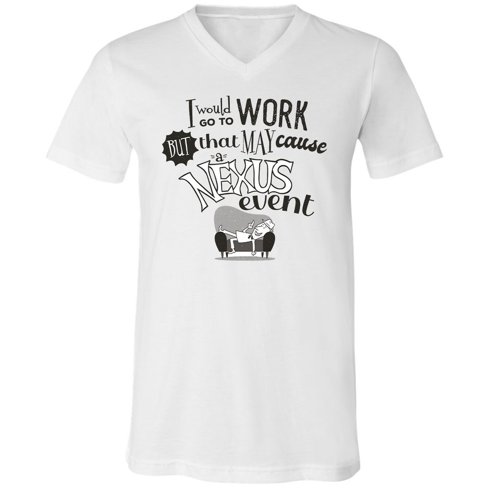 Unisex V-Neck T-Shirt - 6DPNUS1Z - White - 1