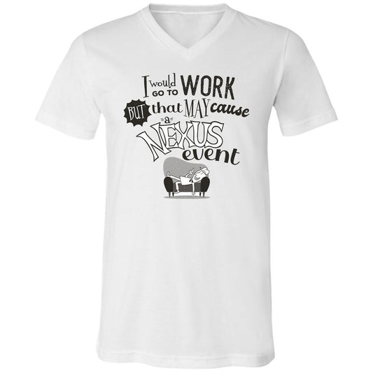 Unisex V-Neck T-Shirt - 6DPNUS1Z - White - 1