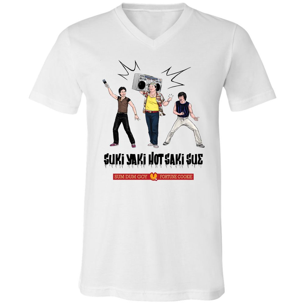 Unisex V-Neck T-Shirt - 5M8HTKHM - White - 1