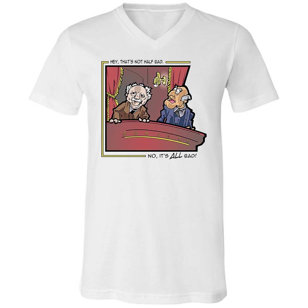 Unisex V-Neck T-Shirt - P8Z5UVAM - White - 1