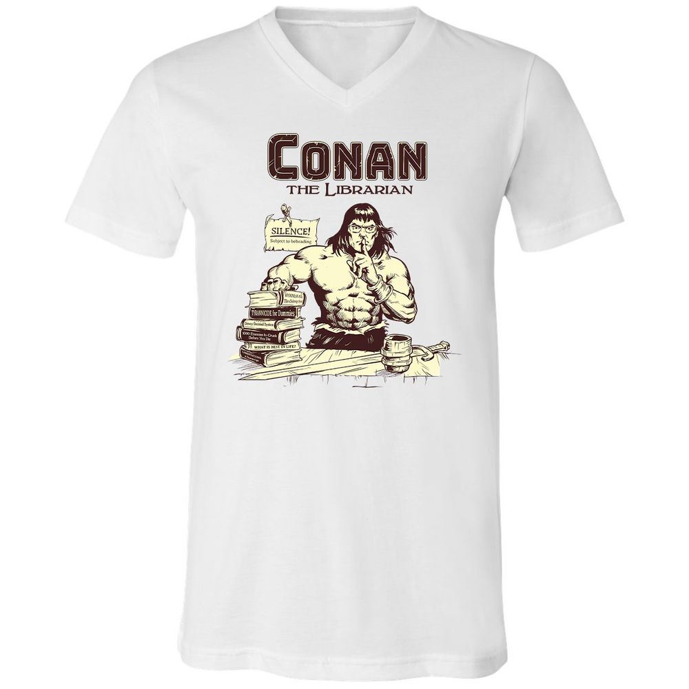 Unisex V-Neck T-Shirt - 9K4YDG1P - White - 1