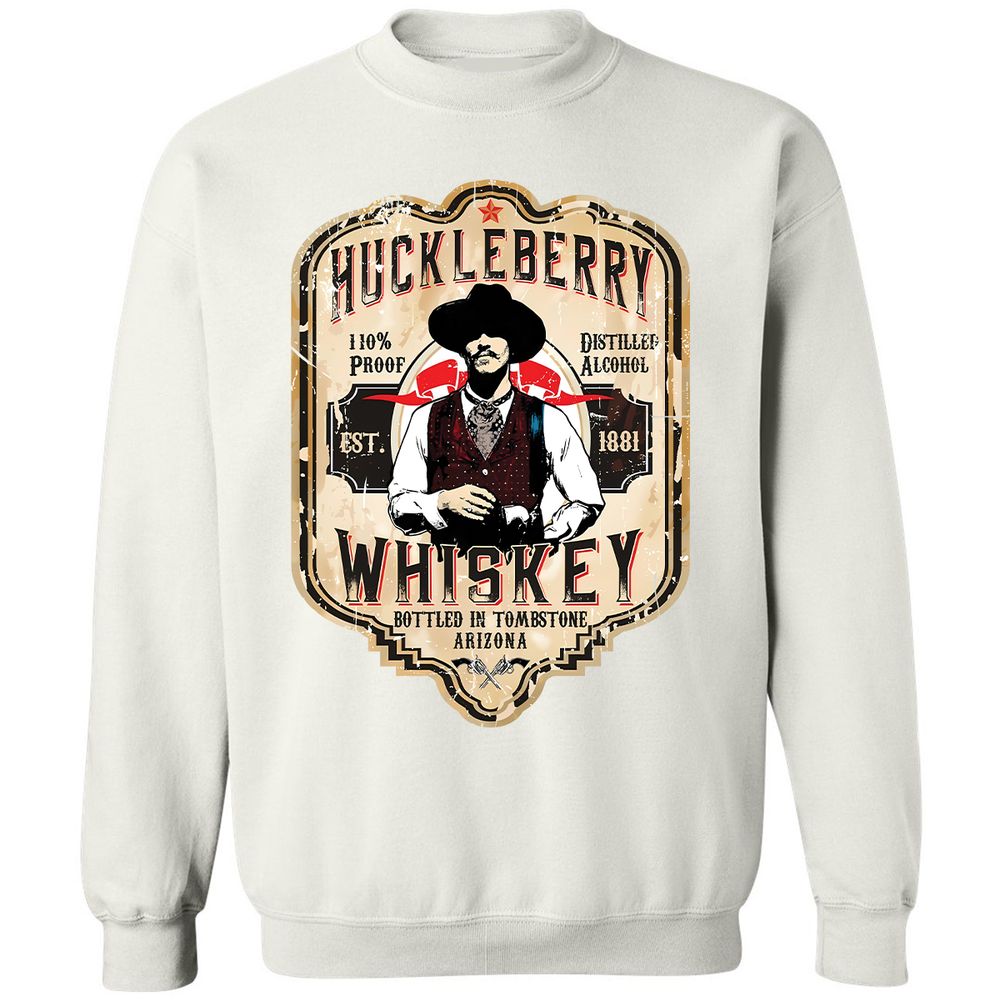 Huckleberry Whiskey Label - White - 1