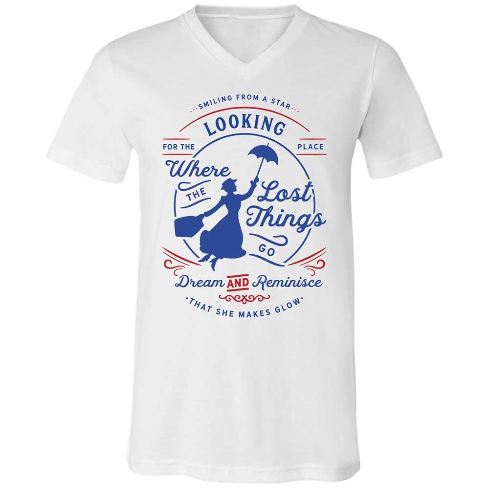 Unisex V-Neck T-Shirt - JJDKJW57 - White - 1