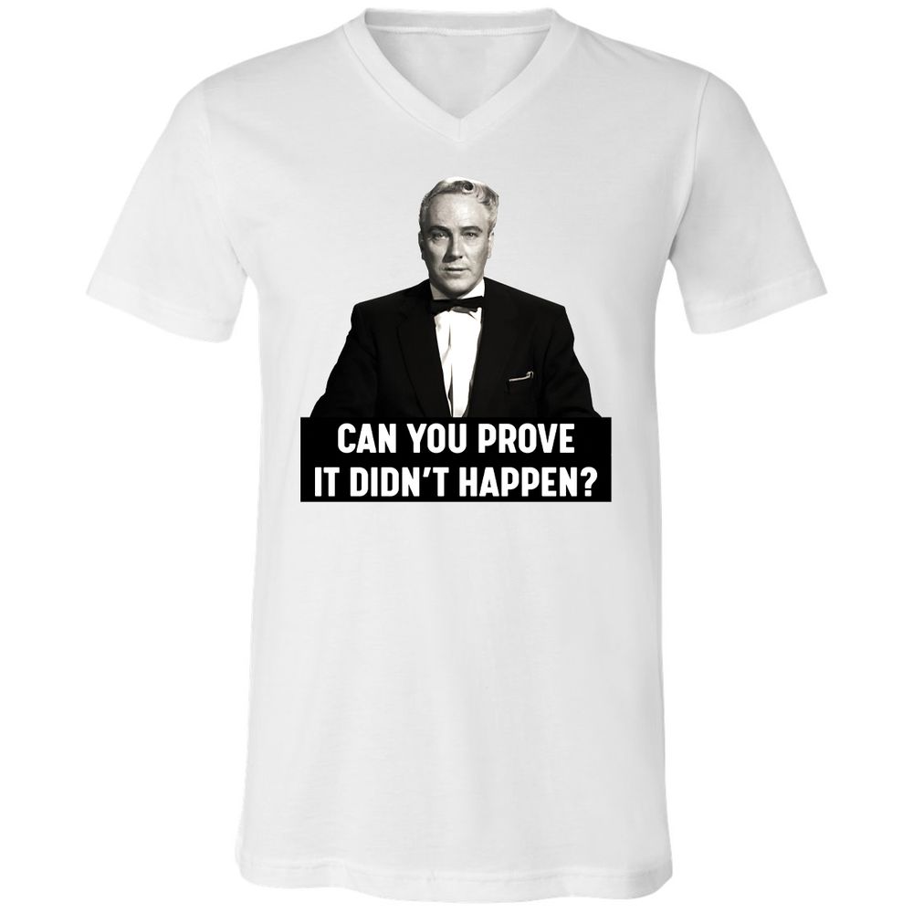 Unisex V-Neck T-Shirt - ETGETSZF - White - 1
