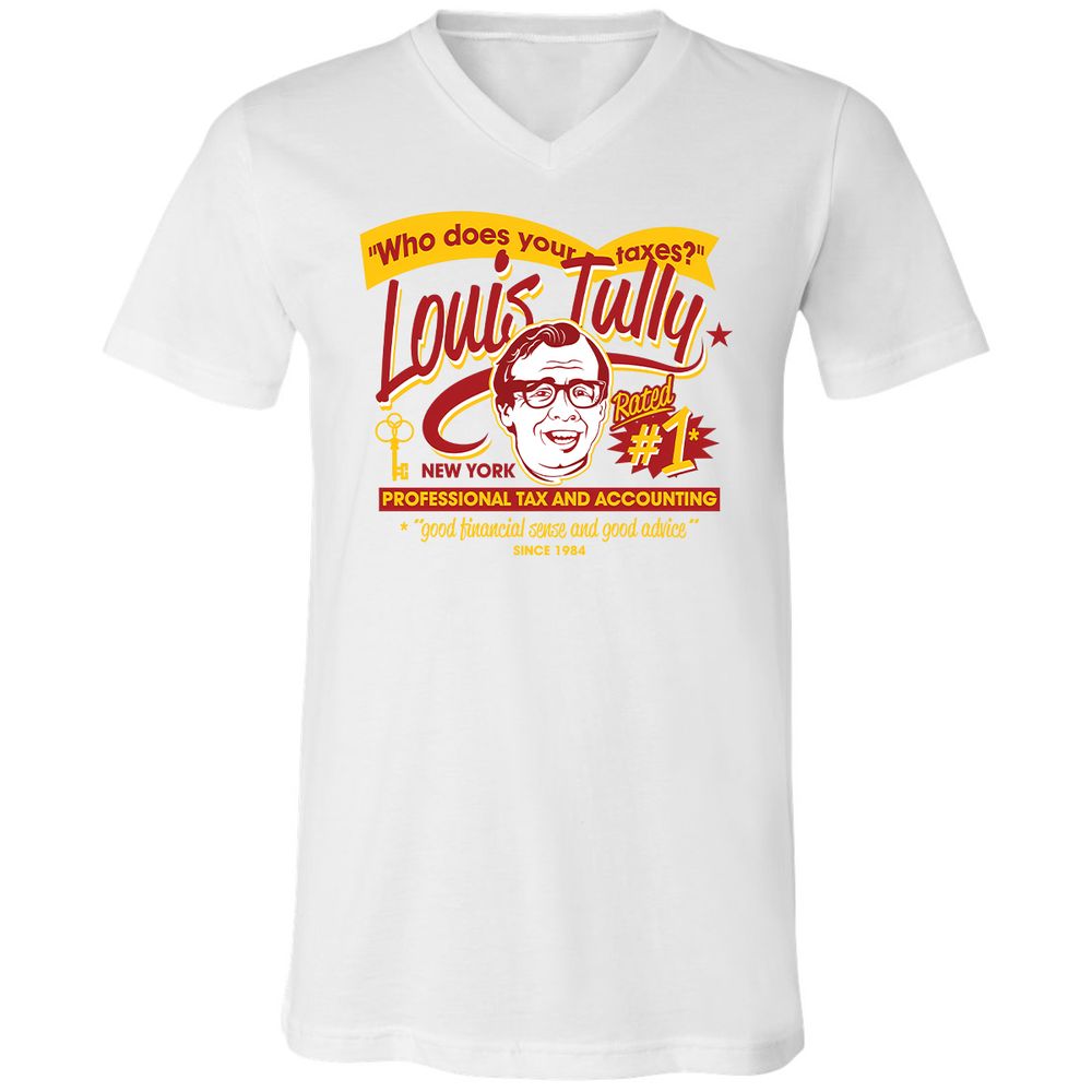 Unisex V-Neck T-Shirt - VRGFDXWB - White - 1