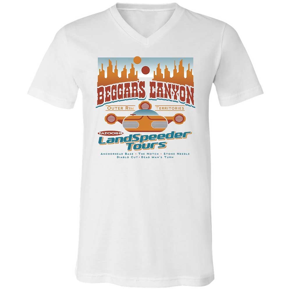 Unisex V-Neck T-Shirt - AY82KZ6U - White - 1