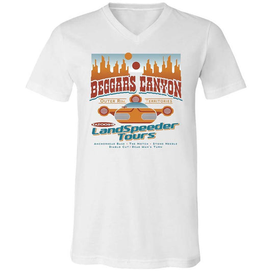 Unisex V-Neck T-Shirt - AY82KZ6U - White - 1