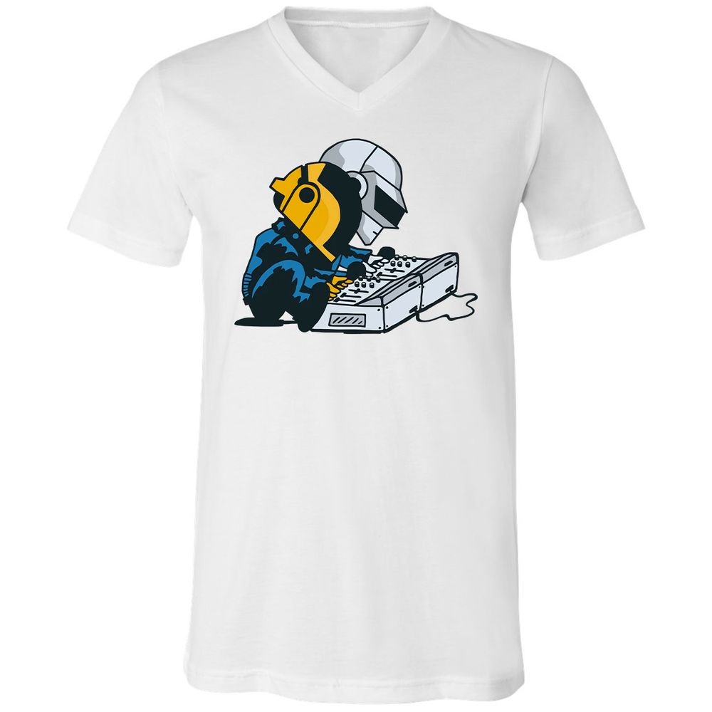Unisex V-Neck T-Shirt - K37S9GT4 - White - 1