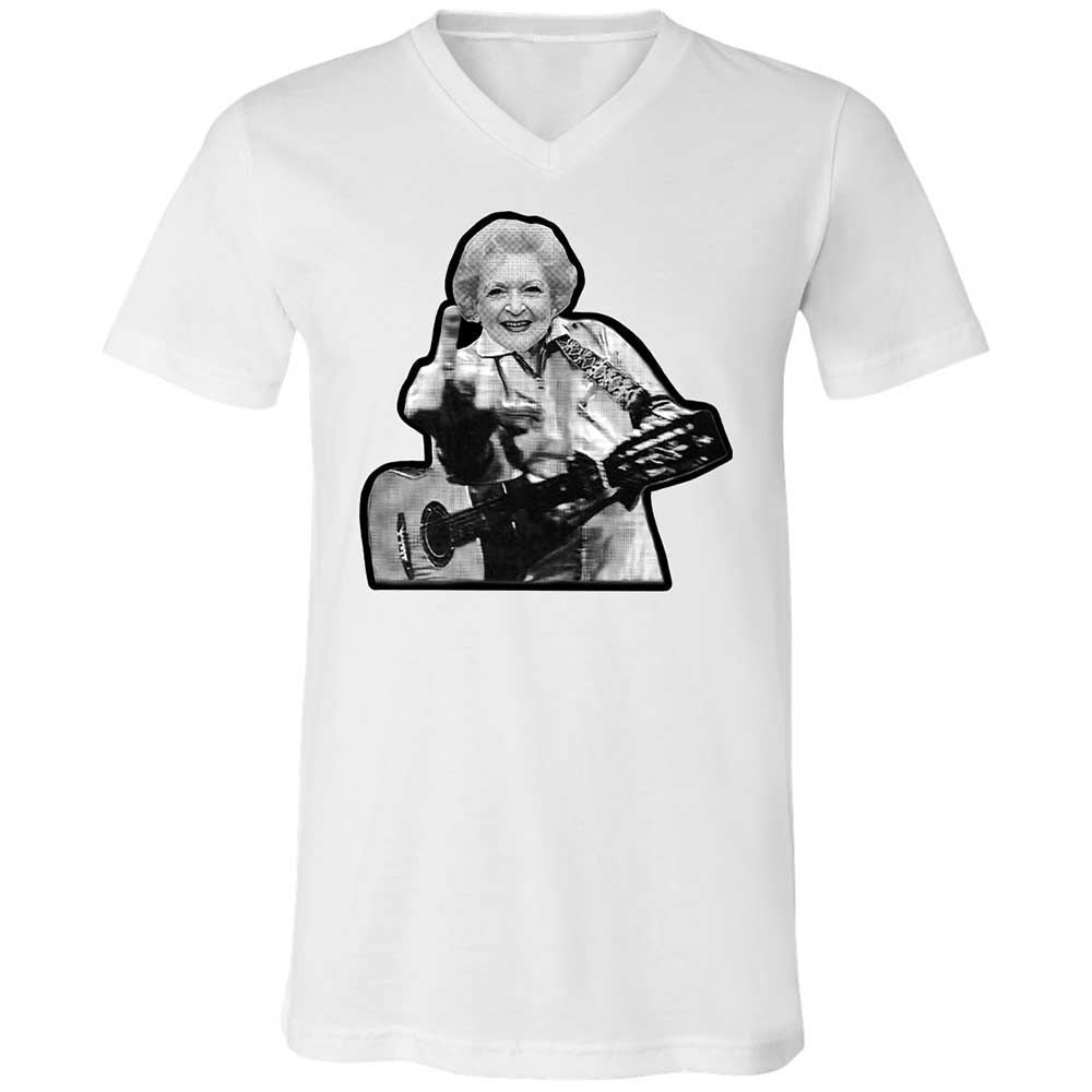 Unisex V-Neck T-Shirt - 8RN69VXF - White - 1