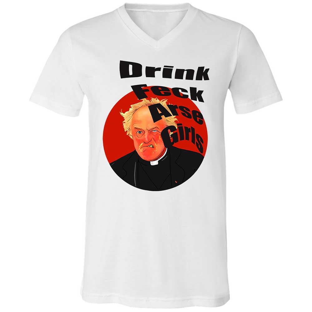 Unisex V-Neck T-Shirt - HTFWXHSP - White - 1