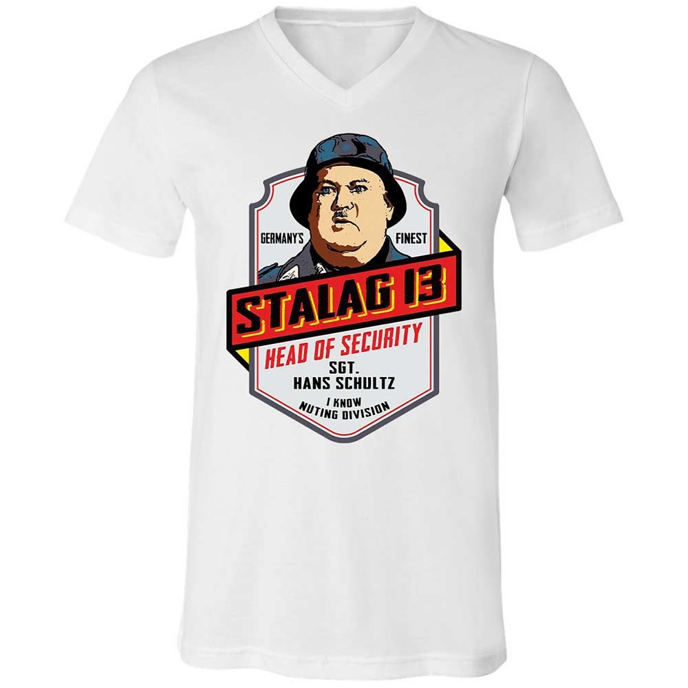 Unisex V-Neck T-Shirt - 7ATB43KP - White - 1