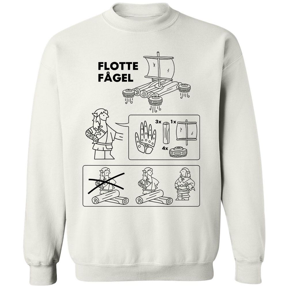 Flotte Fagel Classic Unisex Sweatshirt - White - 1