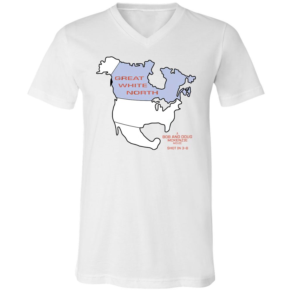 Unisex V-Neck T-Shirt - YKZCEXM5 - White - 1