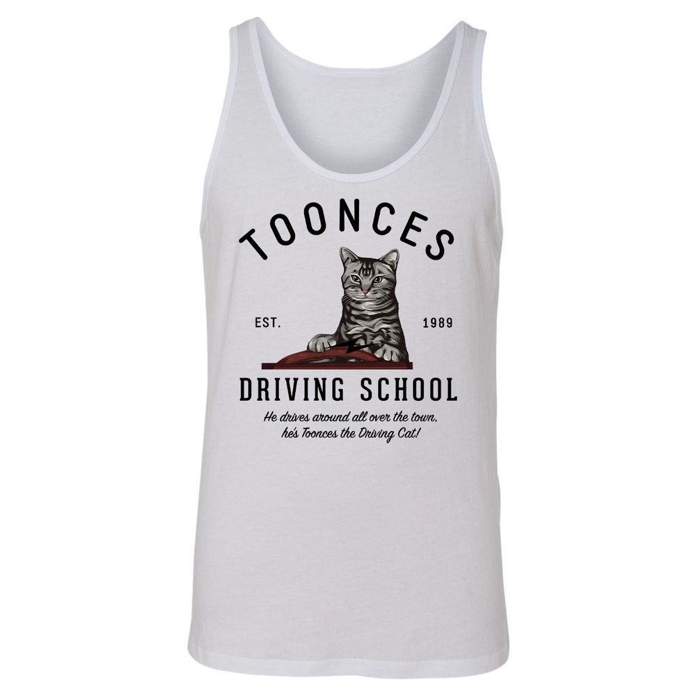 Funny Cat Driving School - White - 1