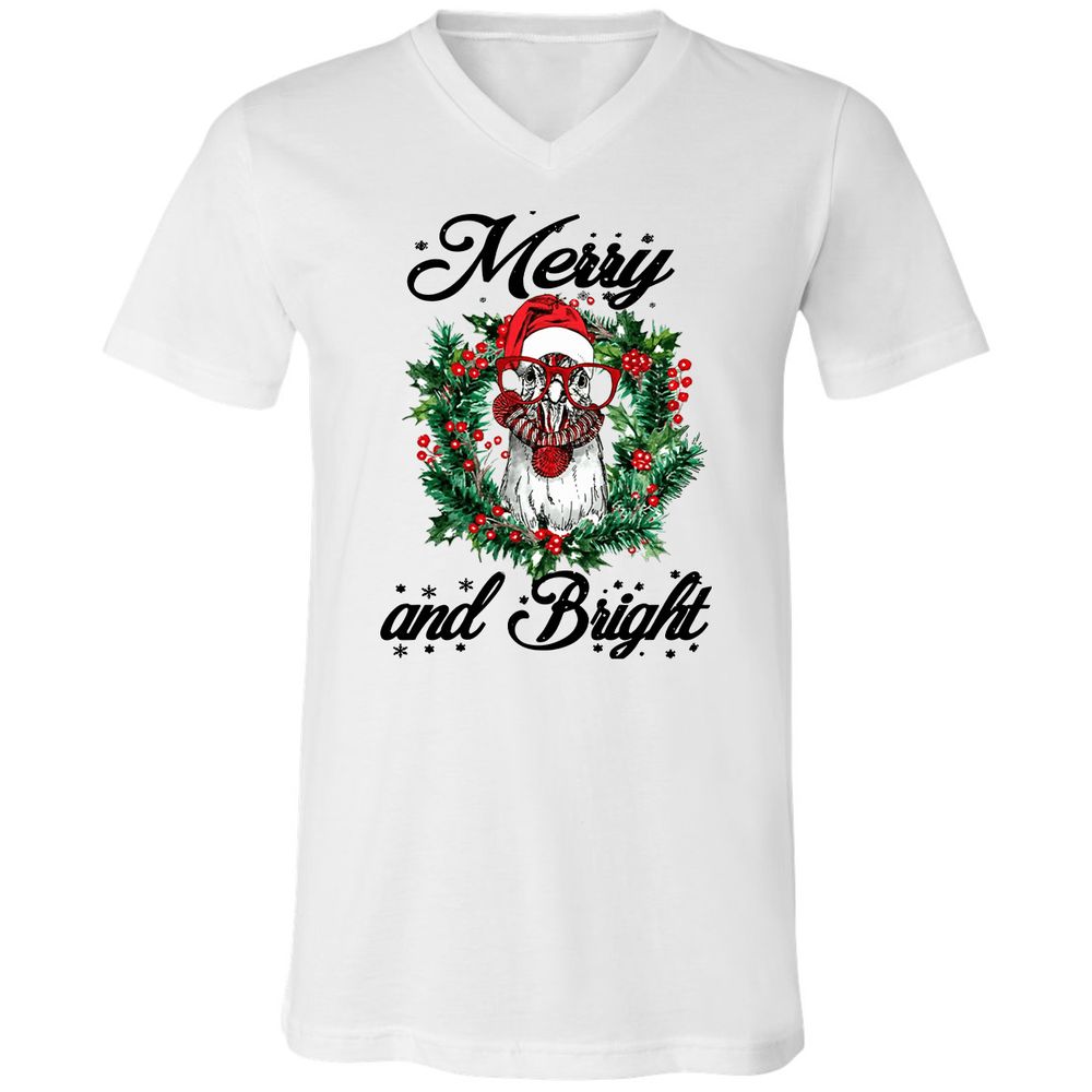 Unisex V-Neck T-Shirt - WUNLP91Y - White - 1