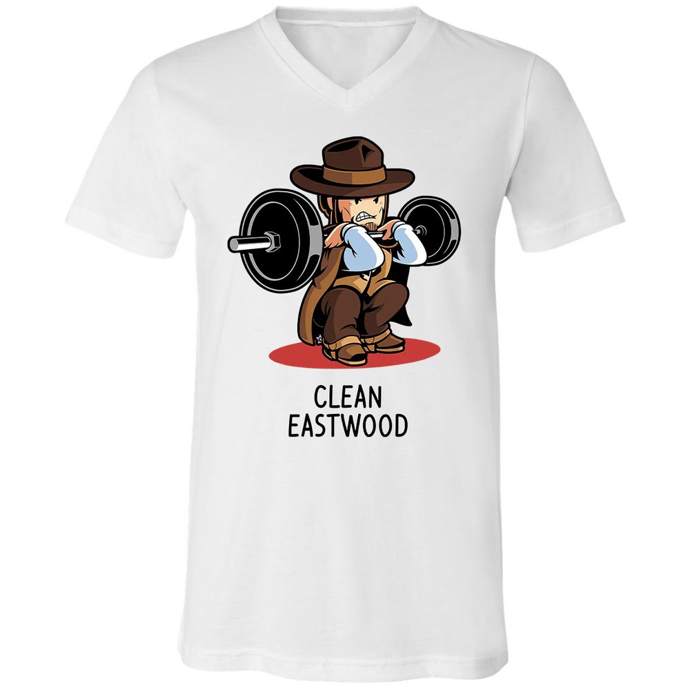 Unisex V-Neck T-Shirt - DHHGKE27 - White - 1