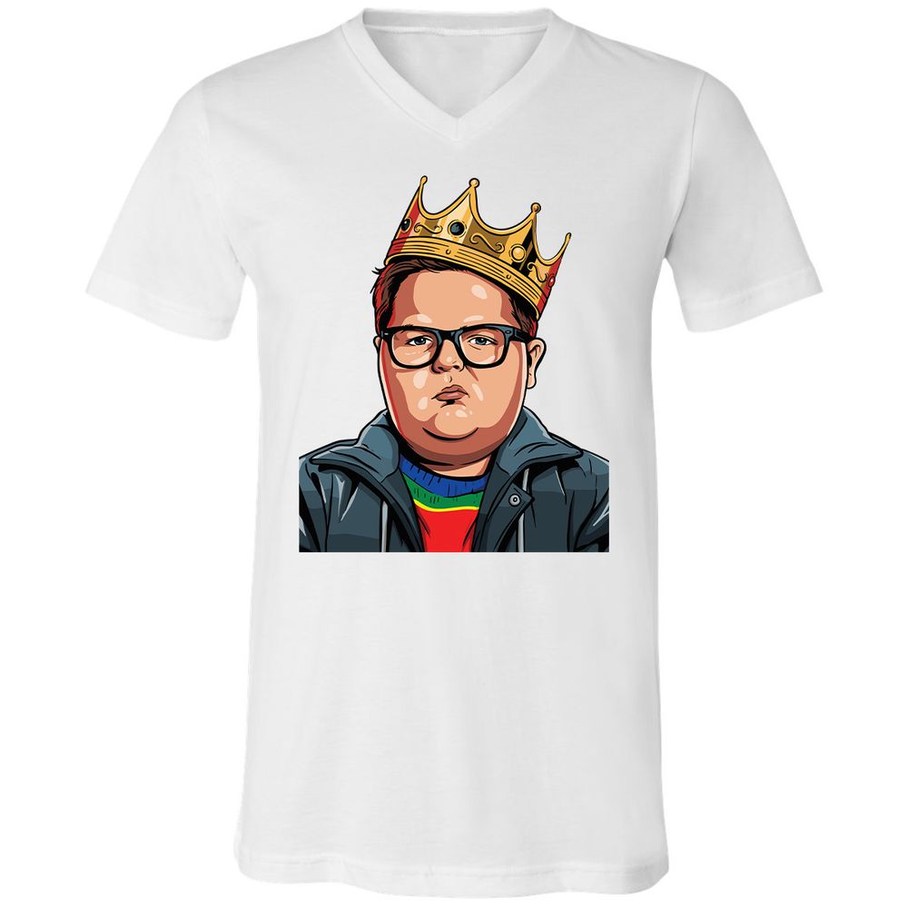 Unisex V-Neck T-Shirt - YJATZSUR - White - 1