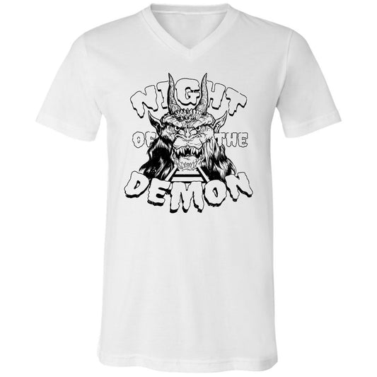 Unisex V-Neck T-Shirt - B6MJF9XZ - White - 1