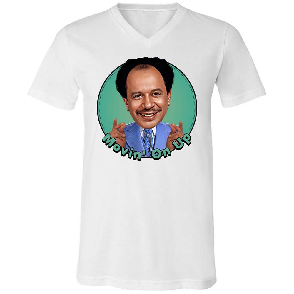 Unisex V-Neck T-Shirt - D8ACN94K - White - 1
