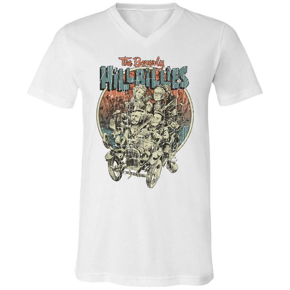 Unisex V-Neck T-Shirt - KXGQ6THJ - White - 1
