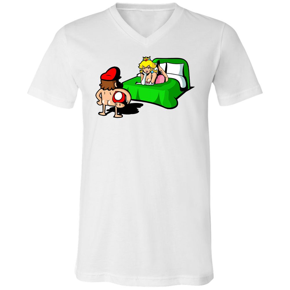 Unisex V-Neck T-Shirt - WMEXURGC - White - 1