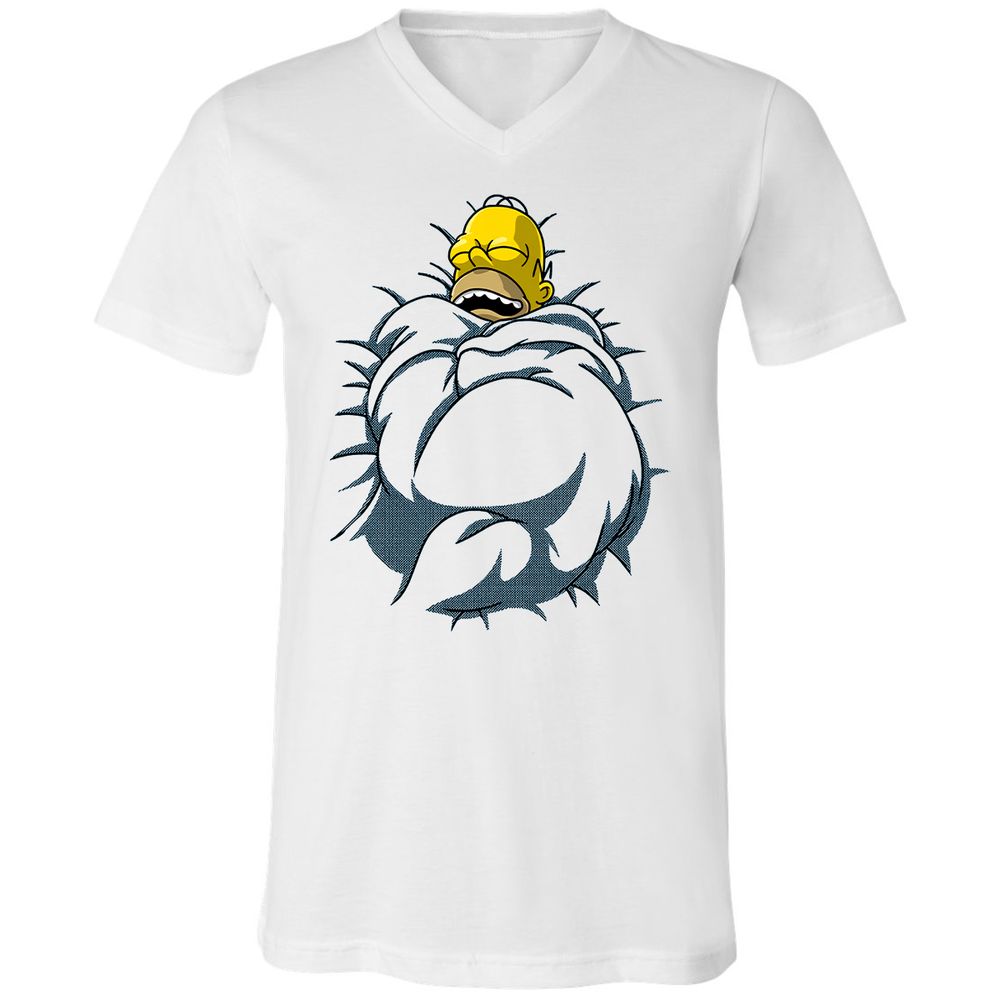 Unisex V-Neck T-Shirt - KXZJJ9PL - White - 1