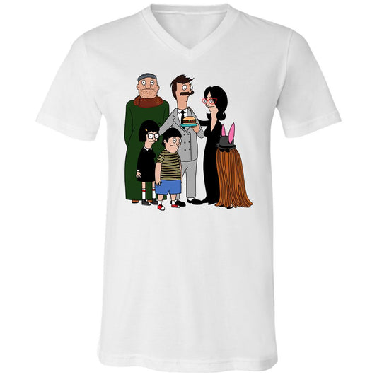 Unisex V-Neck T-Shirt - 4HLK5QQH - White - 1