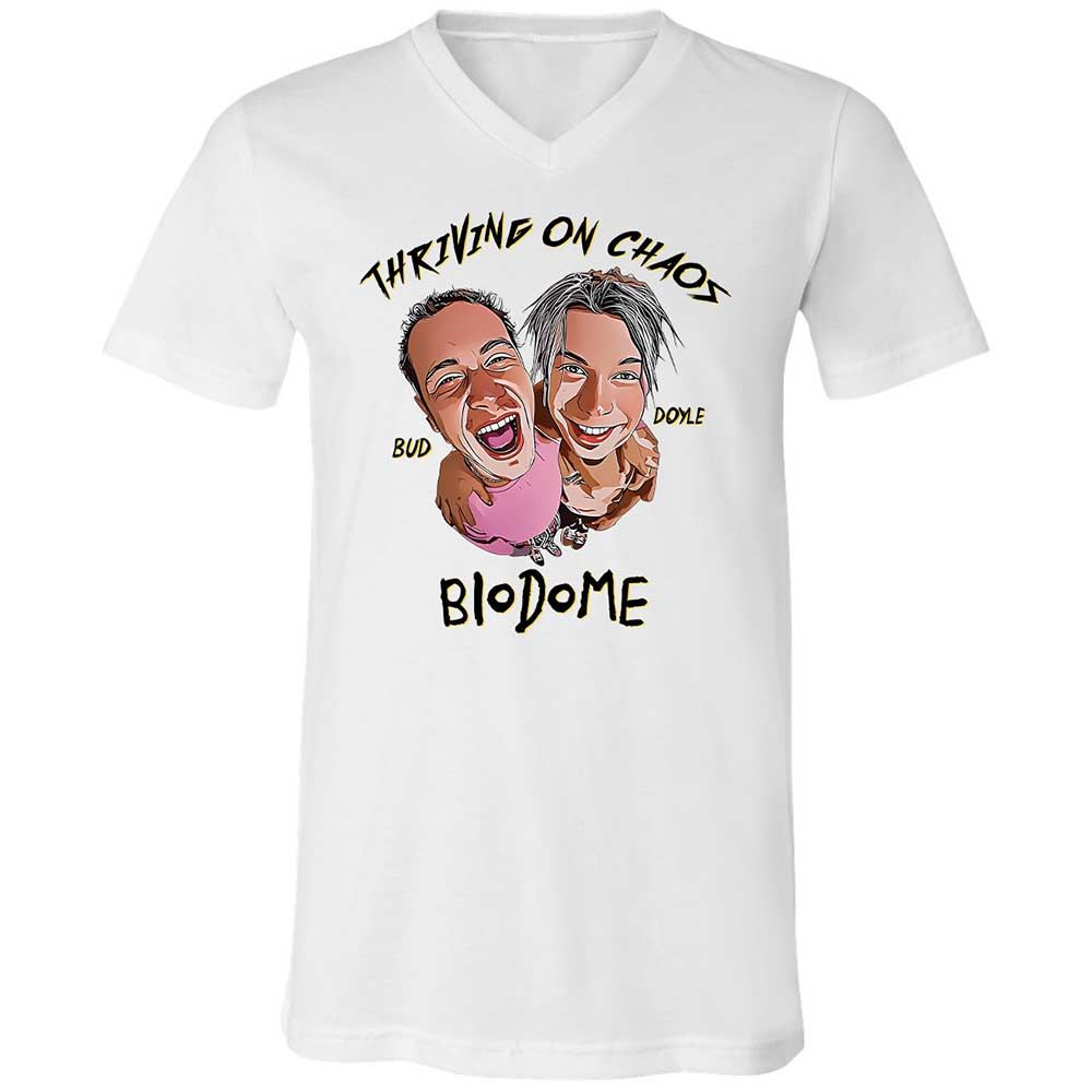 Unisex V-Neck T-Shirt - AZARFM85 - White - 1