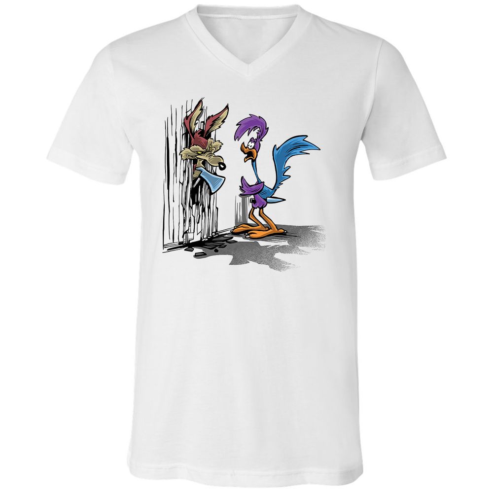 Unisex V-Neck T-Shirt - 45GNGDC7 - White - 1