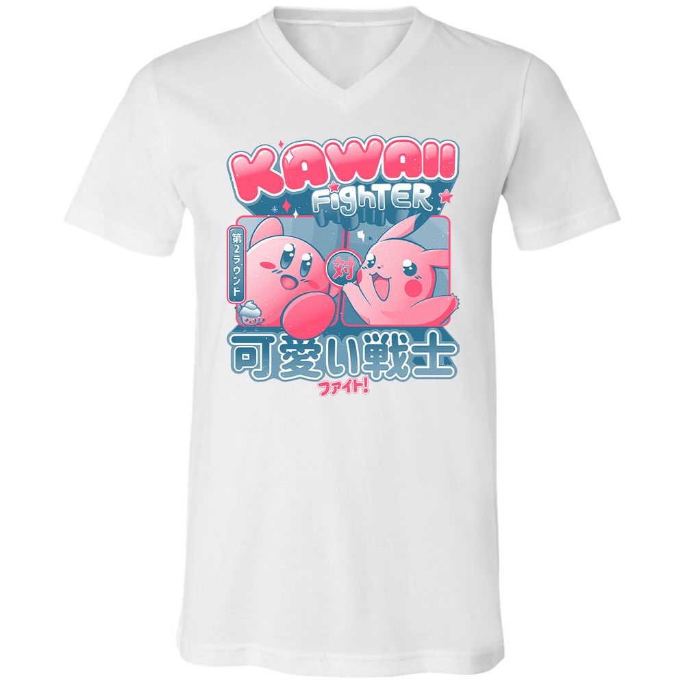 Unisex V-Neck T-Shirt - RQC5S1DS - White - 1