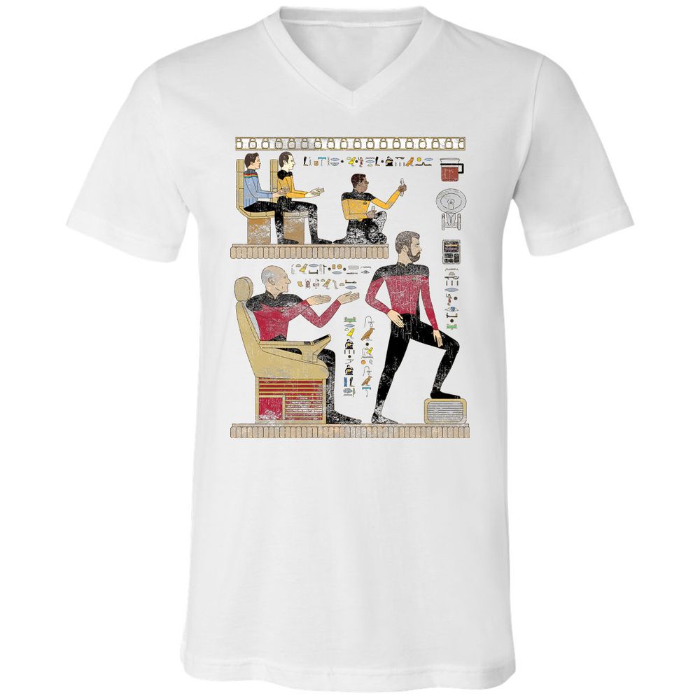 Unisex V-Neck T-Shirt - YCRNV8SV - White - 1