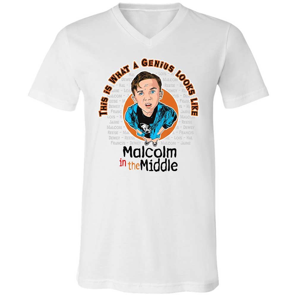 Unisex V-Neck T-Shirt - 2HJKEGH7 - White - 1