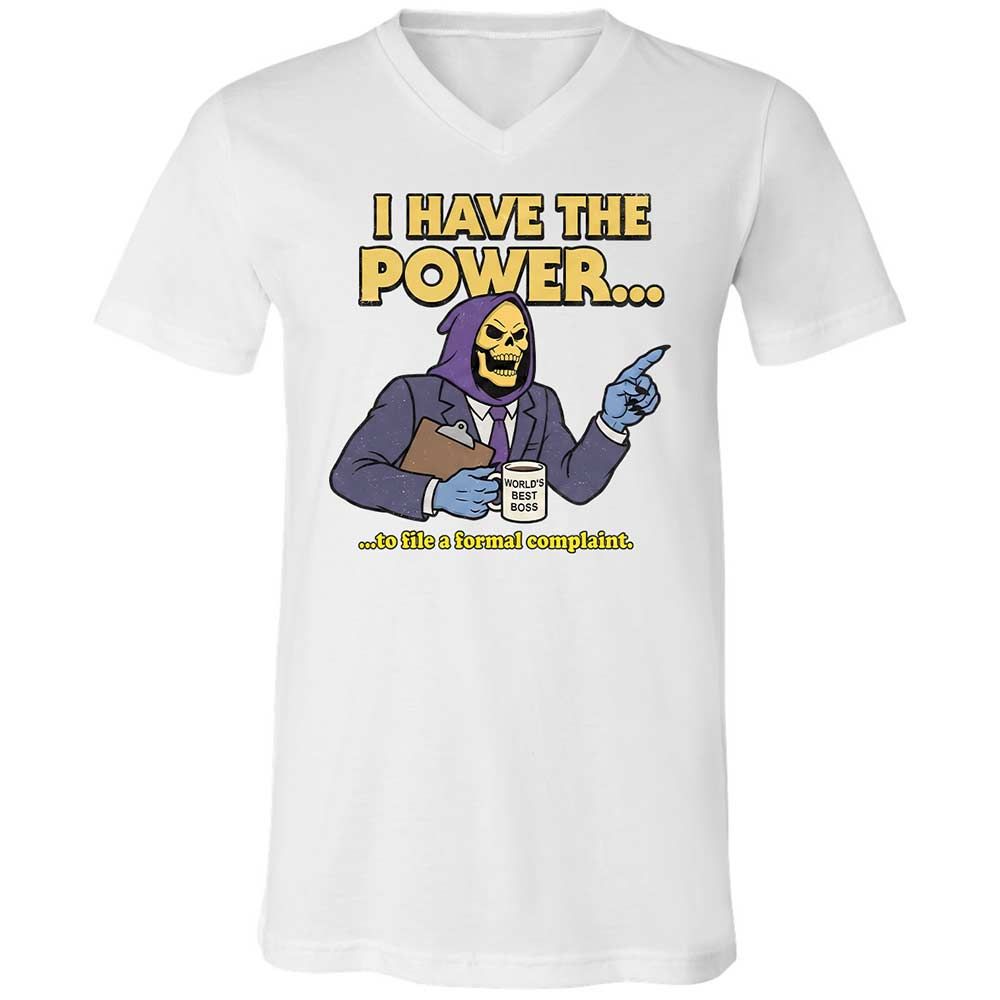 Unisex V-Neck T-Shirt - XZSLJC9S - White - 1