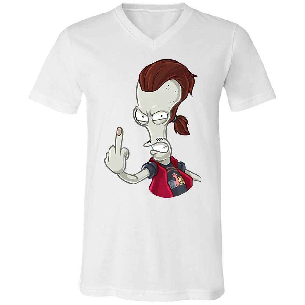 Unisex V-Neck T-Shirt - 9D53CTUE - White - 1
