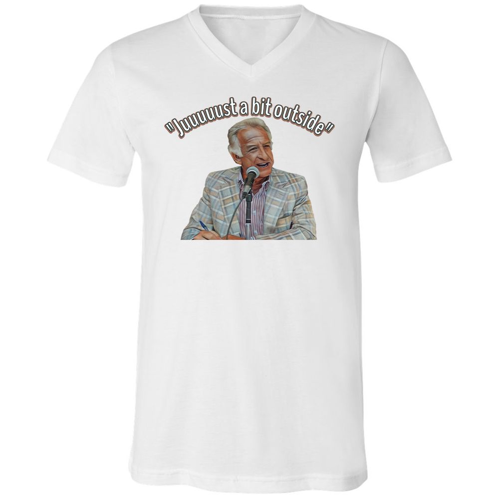 Unisex V-Neck T-Shirt - ZEHZ4F7U - White - 1