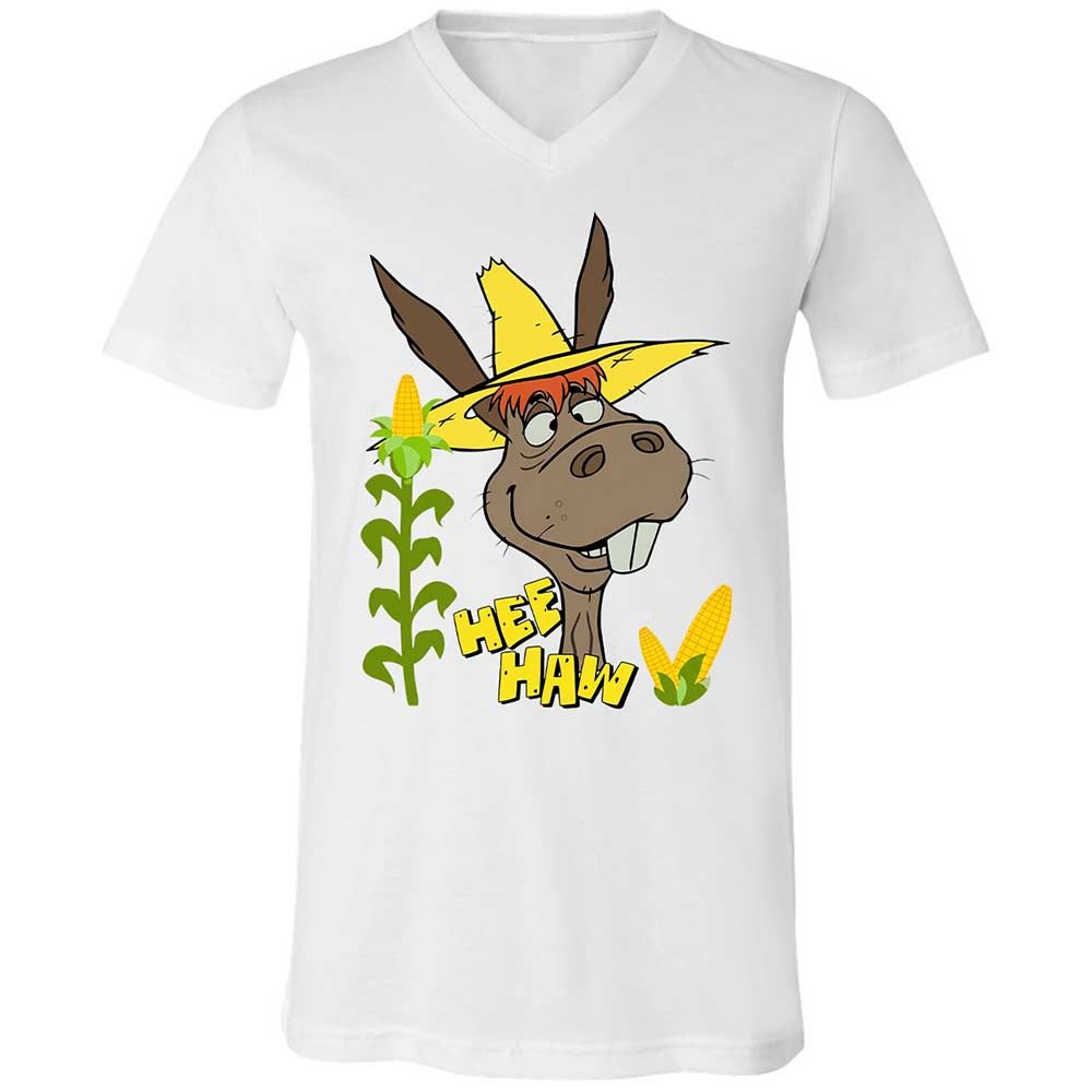 Unisex V-Neck T-Shirt - XDKT7B58 - White - 1