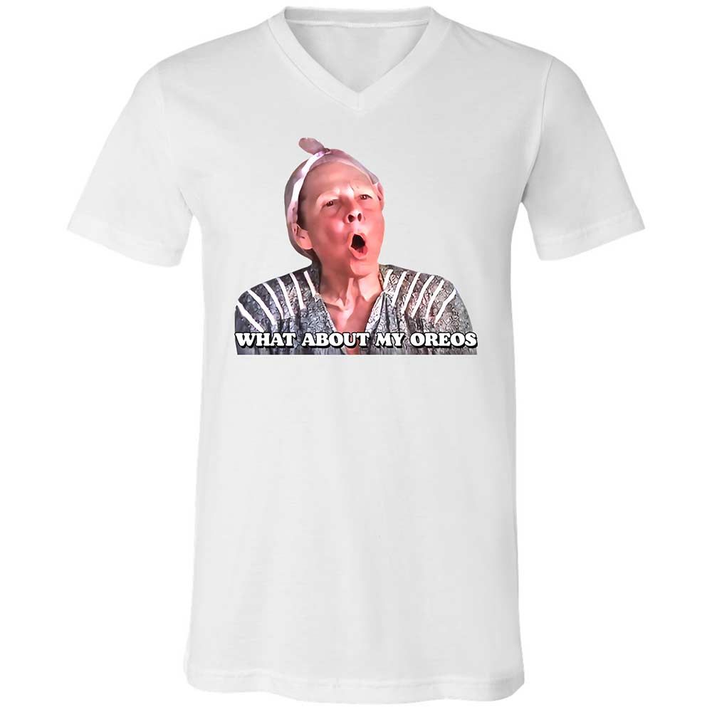 Unisex V-Neck T-Shirt - L5KUWDVC - White - 1