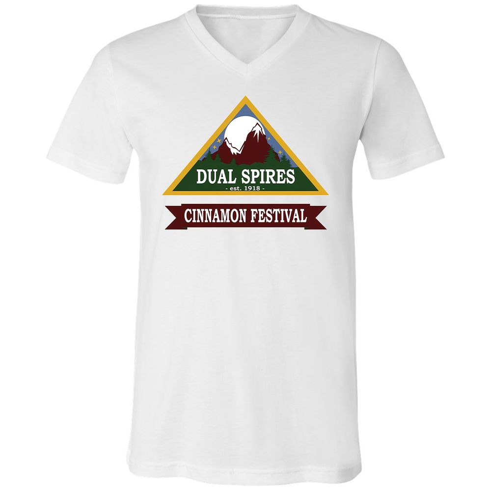 Unisex V-Neck T-Shirt - KAP7CHR7 - White - 1