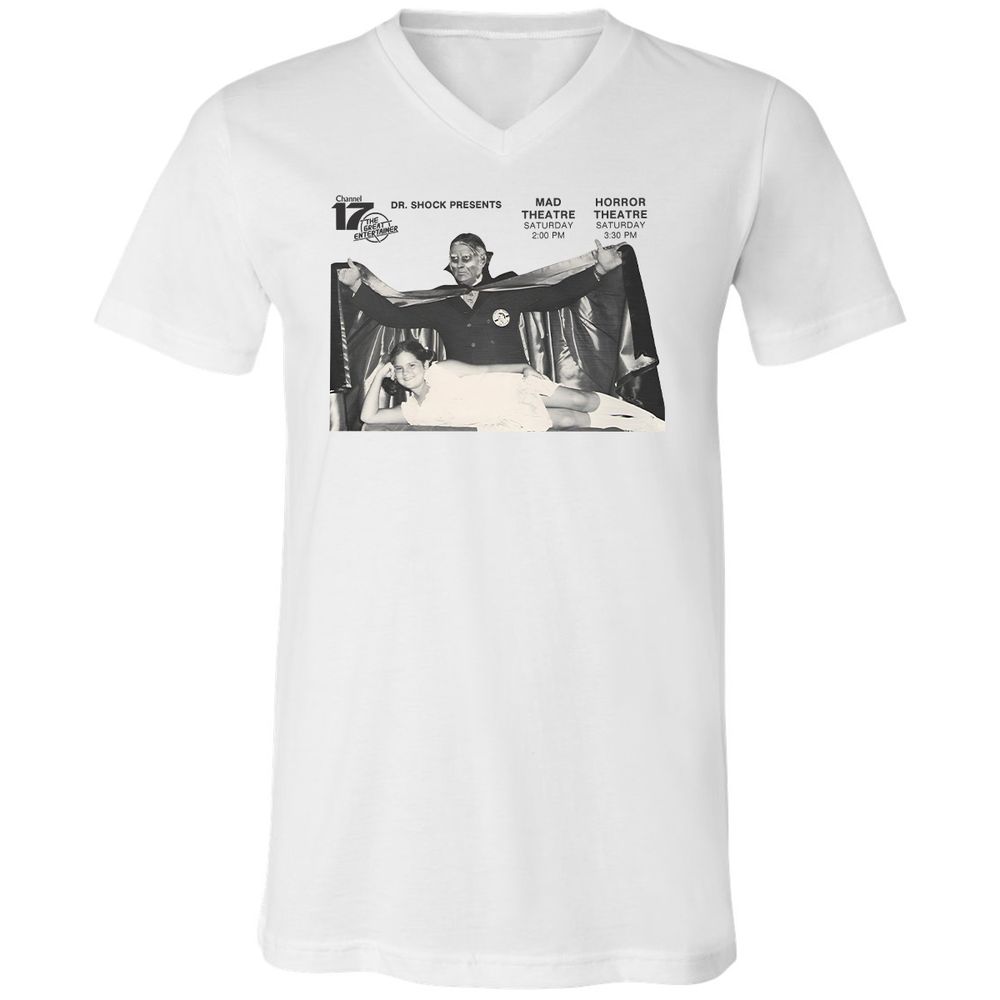 Unisex V-Neck T-Shirt - FJDKZ273 - White - 1