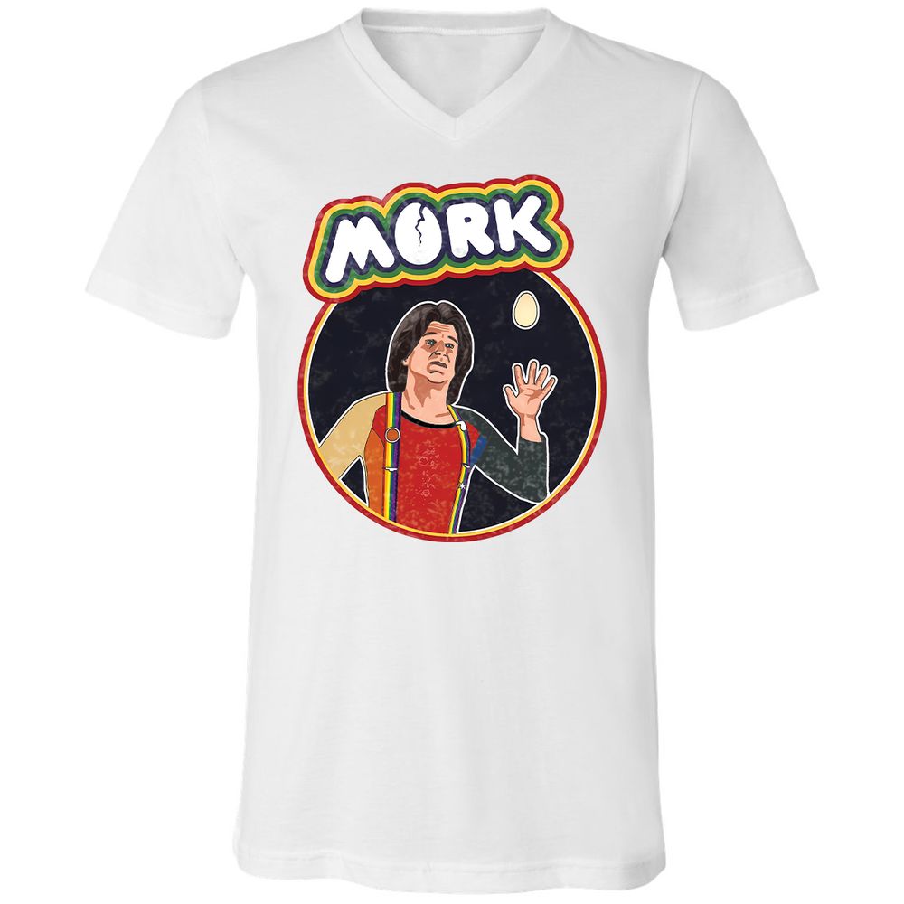 Unisex V-Neck T-Shirt - LWM9SJV7 - White - 1