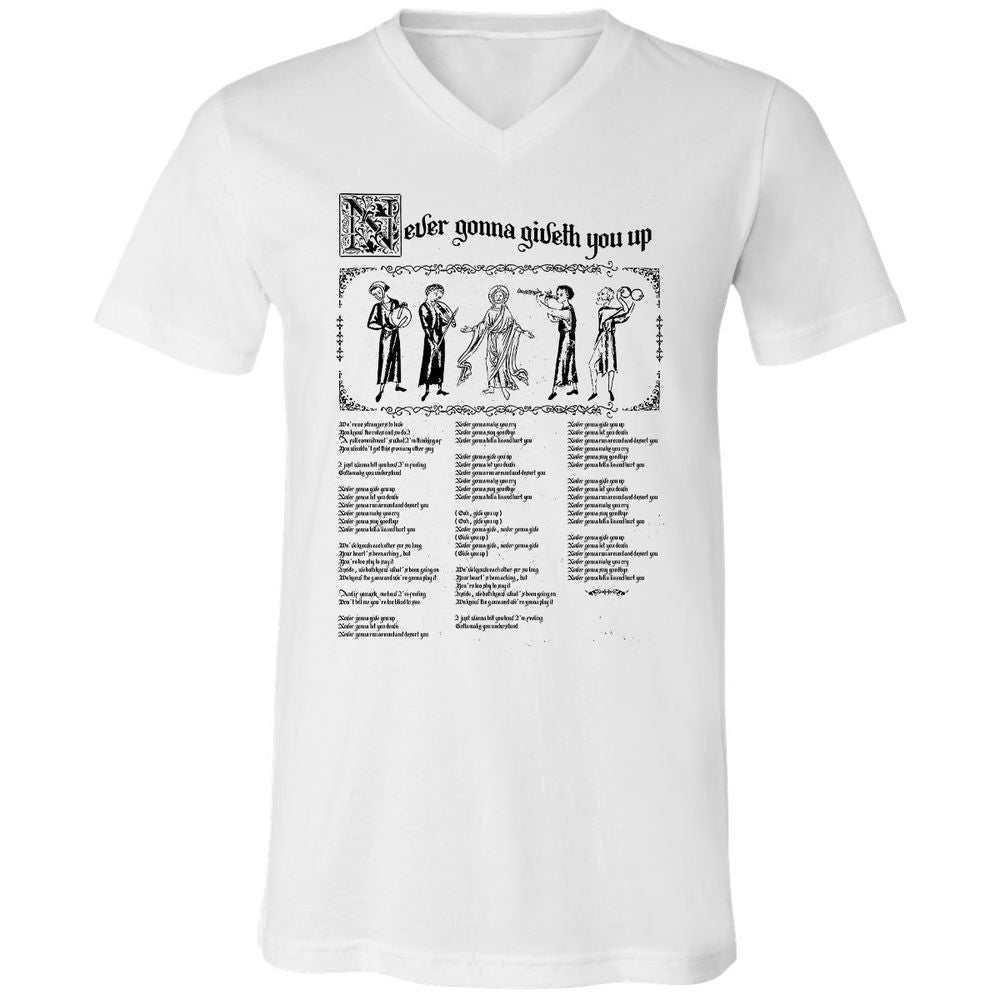Unisex V-Neck T-Shirt - HXNCJ8WG - White - 1