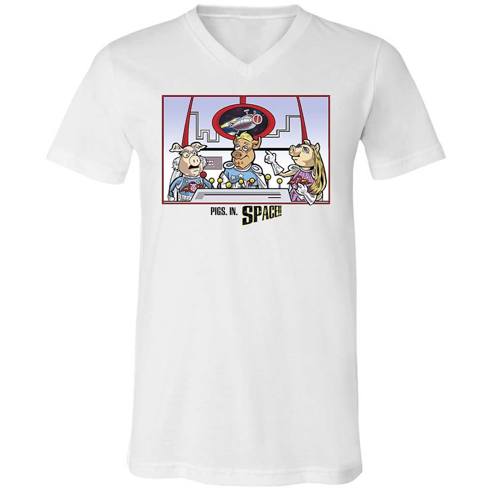 Unisex V-Neck T-Shirt - 1RYZ9RDN - White - 1