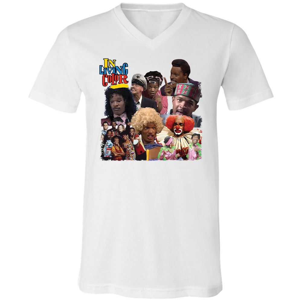 Unisex V-Neck T-Shirt - EUEP11XE - White - 1