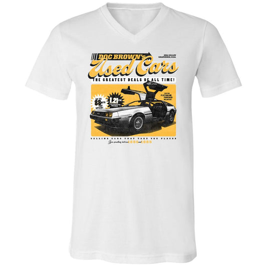 Unisex V-Neck T-Shirt - FK7WTCYD - White - 1